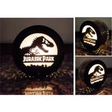 Luminária Abajur Jurassic Park Dinossauro De Mesa Decorativa Geek Gamer
