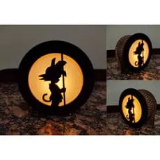 Luminária Abajur Dragon Ball Mod 2 De Mesa Decorativa Geek Gamer