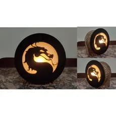 Luminária Abajur Mortal Kombat De Mesa Decorativa Geek Gamer
