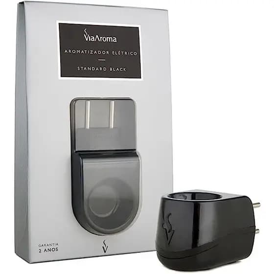 Aromatizador Elétrico Difusor Via Aroma Standard Luxo Preto