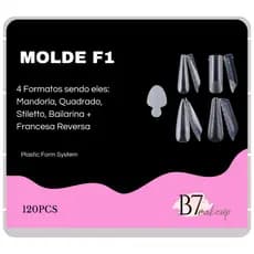 Molde F1 120pcs 4 Formatos Stileto Quadrado Bailarina Mandorla Com Moldes de Silicone Reutilizável Para Unha Gel Polygel