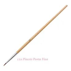 Pincel Ponta Fina 00 12uni Madeira Decoração Das Gel De Unha Profissional Nail Art