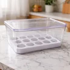 Organizador De Geladeira Porta Ovos Grande Com Tampa 36 un Acrílico Resistente Utensílios De Cozinha