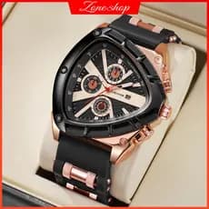 Relógio Esportivo Masculino Luxuoso Com Mostrador Grande , Casual , Pulseira De Silicone , De Quartzo (Sem Caixa)