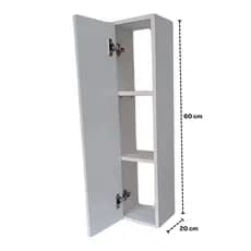 Armário c\Porta Nicho Mdf Branco Banheiro Quarto Toalha Decoração