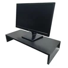 Suporte Monitor Ergonômico 100% MDF Preto Organizador Home Office Organizador De Mesa
