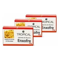 Kit Sabonete Enxofre em Barra Tropical 90g - 3 , 6 ou 12 Unidades