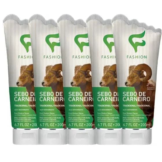 Kit 5 Sebo de Carneiro Tradicional Fashion 200ml