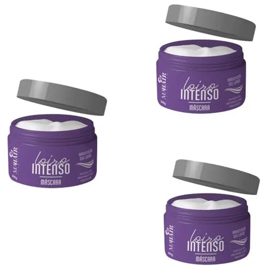 Kit 3 Máscara Matizadora Loiros Iluminados Loiro Intenso 300g
