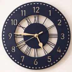 Relógio de Parede em MDF Moderno Elegante Sala, Cozinha, Escritório (algarismos e romanos)- Silencioso 30cm