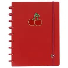 Caderno de Disco Médio Chococherry 140 Folhas com Cheiro de Cereja Disco G Pop Disc