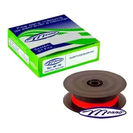 Fita para maquina de escrever Olivetti Preto/Vermelho Menno