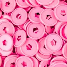 Discos Decorados G 31mm Flor Rosa Colorful Com 12 Unidades Pop Disc