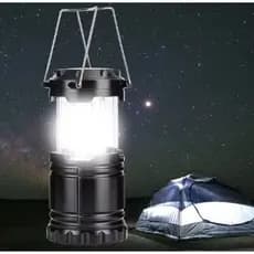 Lampião Luminária Led à Pilha Potente Iluminação Resistente Prático Ideal para Acampamento Lanterna