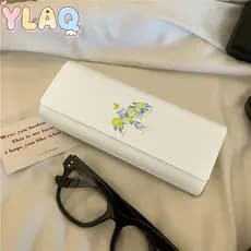 Floral Pássaro Magnético Óculos Caso Duro Caixa De Armazenamento Titular Para Uso Diário Em Viagens