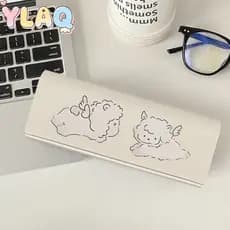 Bonito Ovelha Alada Óculos Magnéticos Caso Dos Desenhos Animados Animal Impressão Titular Caixa De Armazenamento Portáti