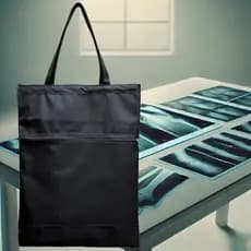 Bolsa sacola feminina simples 40x55 em lona com bolso cabe raio-x tomografia exames