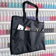 Bolsa Pasta Porta Esmaltes / Maquiagem Manicure Domicilio p/ até 120 frascos C/ Bolsos Externos e Zipers int.Individuais
