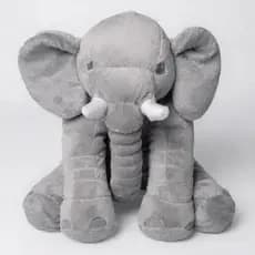 Elefante de Pelúcia 60cm Antialérgico Almofada Travesseiro