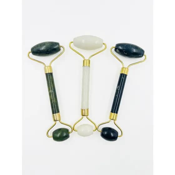 Rolos Massageador Pedra De Jade Massagem Facial Anti Rugas