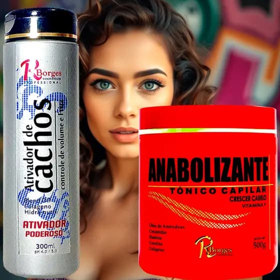 Anabolizante Capilar Crescer cabelo Ativador de cachos cabelo cacheado