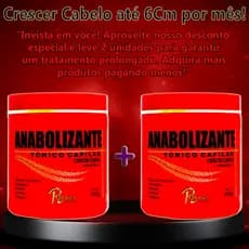 Anabolizante capilar 2 Unidades crescer cabelo mais Rápido o Cabelo Cresce até 6cm Mês