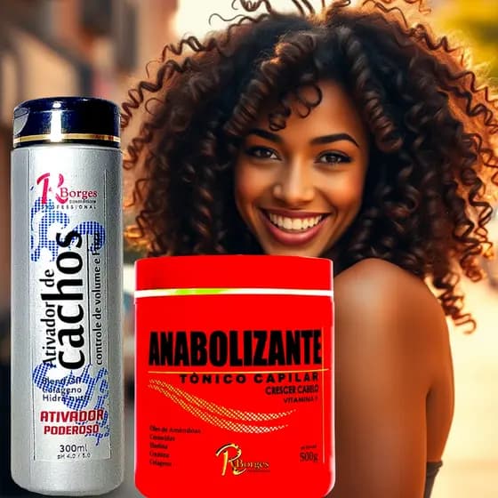 Anabolizante Capilar e Ativador de cachos Hidratação Fortificação Capilar Cabelo Cresce Até 6 Cm Mês