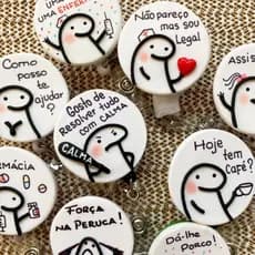 Porta-crachá Retrátil Flork Bentô Biscuit Personalizados