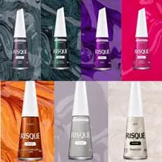 Esmaltes Risqué Voltei Novas Cores Tons Metálicos Esmalte Atacado Lançamento