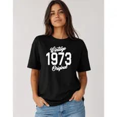 Camiseta Feminina Estampa Vintage 1973 Casual Algodão Moda Streetwear Blusa Estilosa T-SHIRT FEMININA NEW YORK PARIS