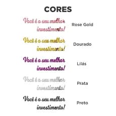 Espelho Decorativo Frase "Você é o seu melhor investimento!" Acrílico.