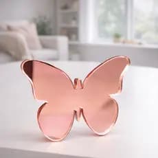 Mini Borboletas em Acrílico Espelhado Premium para Decoração de Quarto de Bebê