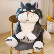 Gato preto desenho animado.Lucifer 25cm