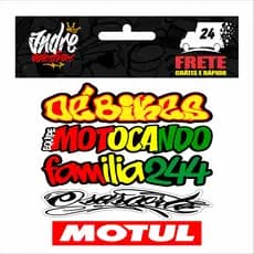 KIT ADESIVOS GRAU ORIGINAL / familia244 / osascorte / motocando / debikes / motul / para motos, capacetes, bike, garupas