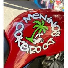 ADESIVO ORIGINAL MENINOS DO COQUEIRO PARA TANQUE DE MOTO, tanque de motorizada, quadro de bicicleta, capacetes