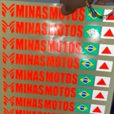 ADESIVO MINAS MOTOS REFLETIVO ORIGINAL, duas bandeiras, duas bandeirinha, mg, de minas, novo modelo