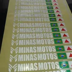 ADESIVO ORIGINAL MINAS MOTOS REFLETIVO BRANCO , MINAS MOTOS BRANCO, ADESIVO PARA MOTOS, ADESIVO PARA BENGALA, suspensão