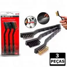 Jogo Kit Escova De Aço Para Limpar Grelha De Churrasco Limpeza Pesada - MTX/EDA