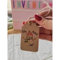 🎄 Kit de Tags Natalinas em Papel Kraft – Modelos Variados 🎁