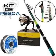 Kit de Pesca Completo Barato Vara 4,20m Molinete Grande com Linha Monofilamento 100m Pescaria Pesqueiro Profissional Pescador Nylon Rolamento Caniço Retrátil