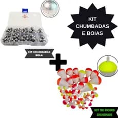 Kit de Acessórios para Pesca Completo com Estojo Organizador, 60 Chumbadas e 90 Boias - 151 Peças