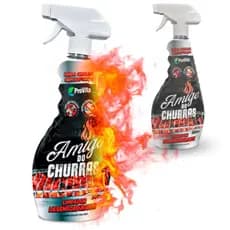 Kit 2 Desengordurante 500ml Limpeza Profunda Grelha Fogão Espeto Churrasqueira Forno Box Cheiro Odor