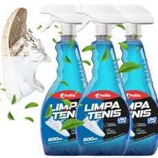 Kit 3 Limpa Tênis Premium 500ml Limpeza Instantânea Profunda Pesada Tira Sujeira Manchas Sapatos