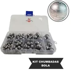 Kit de Pesca Chumbadas Bola Diversas Com Estojo Organizador Acessórios Pescaria Caixa Oval Barato