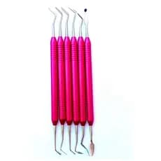Kit Espátulas para Resina rosa pink com 06 peças