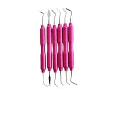 Espátulas Aymoré Premium  Kit Profissional para Facetas em Resina Composta Rosa/Preto /Azul  6 peças