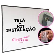 Tela Telão Telona de Projeção Projetor Datashow com Ilhós 100 Polegadas Qualidade Profissional