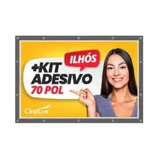 Tela de Projeção Projetor Datashow com Ilhós 70 Polegadas Ideal para Filmes e Projetor Dobrável Portátil