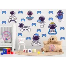 Kit Adesivo de Parede Gamer - Papel de Parede Quarto de Menino - Adesivo de Parede Infantil Game DCM