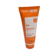 Gel Anti-Idade Vitamina C Dermachem 100g Hidratação Profunda Redução de Rugas e Firmeza Instantânea
